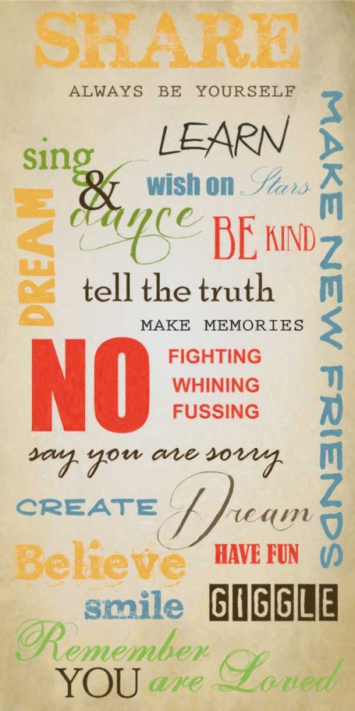 KIDS RULES A art print by Taylor Greene for $57.95 CAD