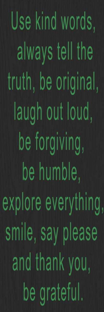 USE KIND WORDS GREEN art print by Taylor Greene for $57.95 CAD