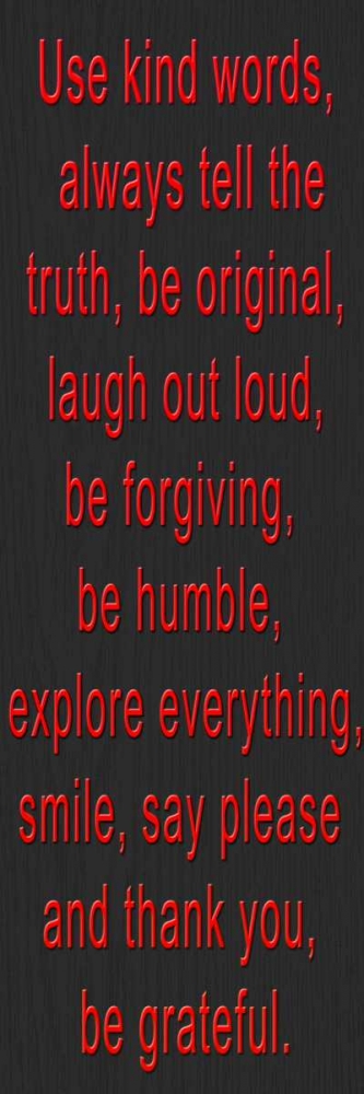 USE KIND WORDS RED BEVEL art print by Taylor Greene for $57.95 CAD