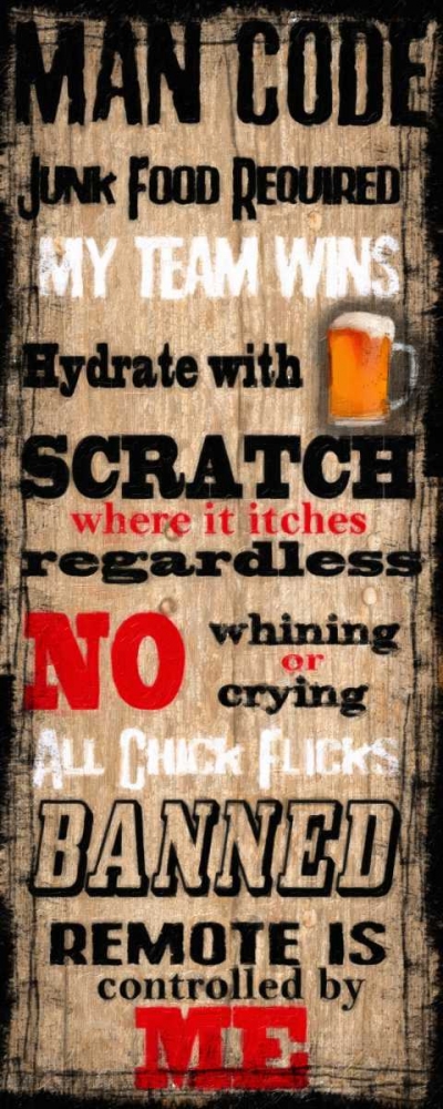 MAN CODE art print by Taylor Greene for $57.95 CAD