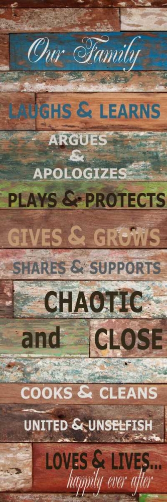 OUR FAMILY RUSTIC art print by Taylor Greene for $57.95 CAD