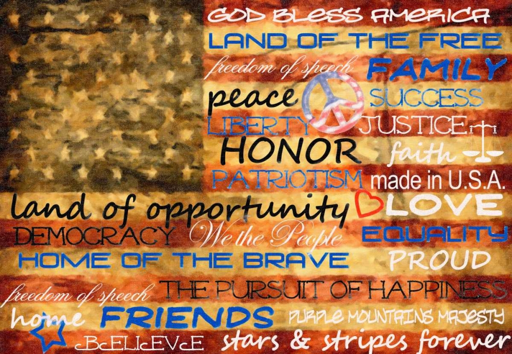 Typography Flag art print by Taylor Greene for $57.95 CAD