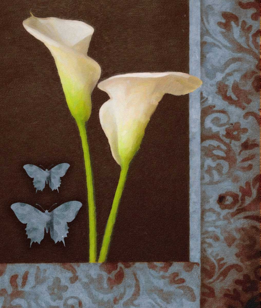 Gilded Calla2 Blue art print by Taylor Greene for $57.95 CAD