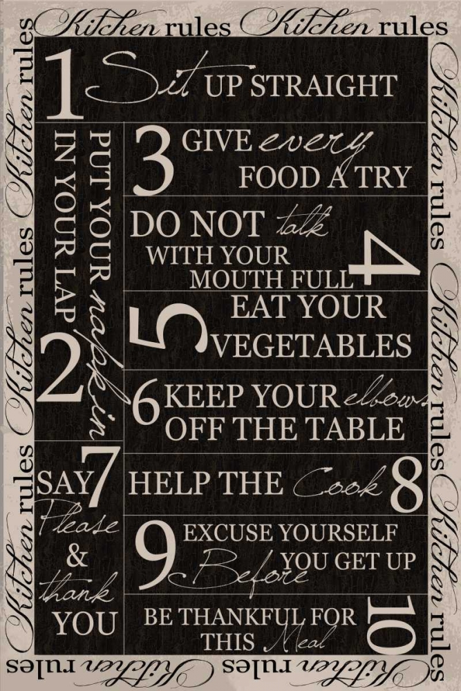 Kitchen Rules Border art print by Taylor Greene for $57.95 CAD