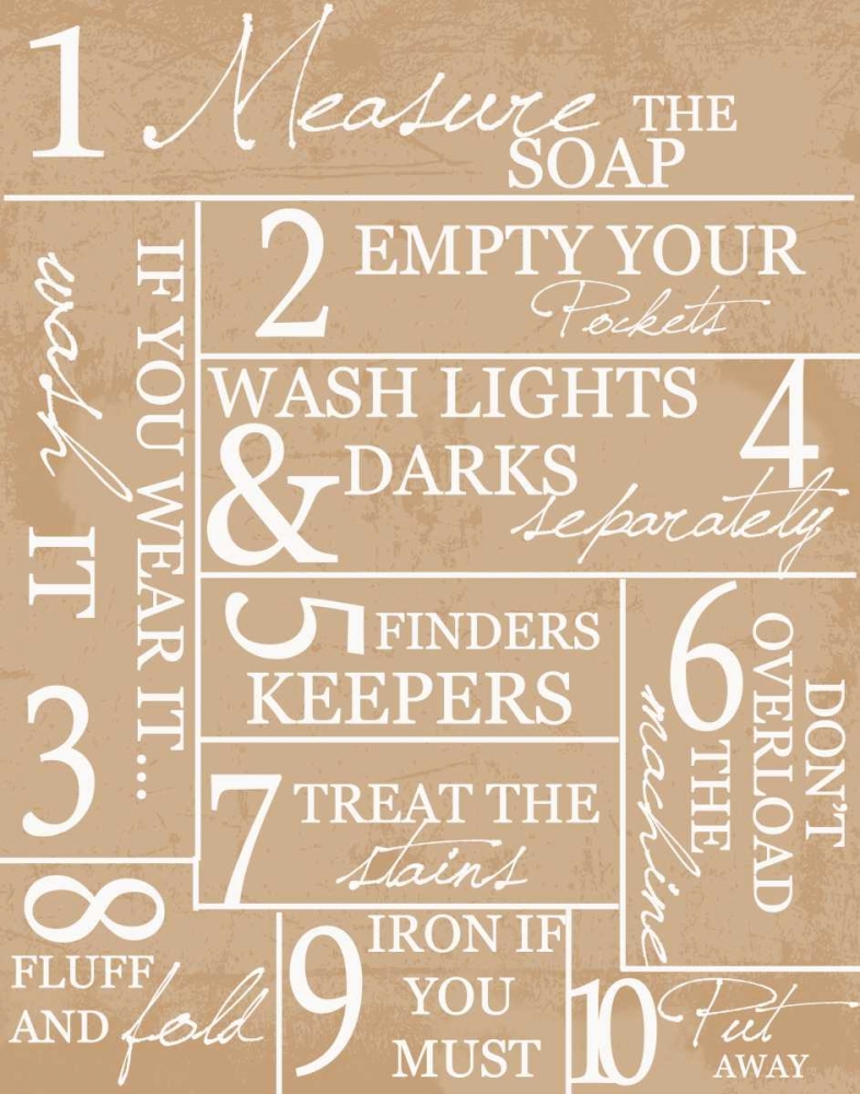 LAUNDRY RULES art print by Taylor Greene for $57.95 CAD