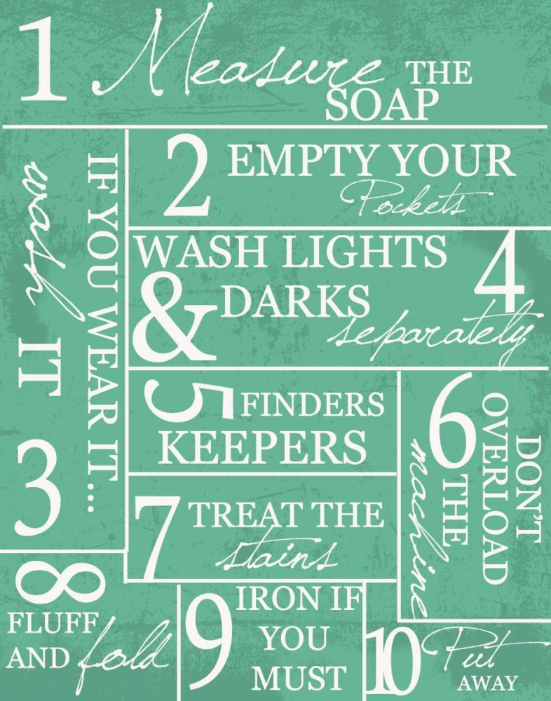 LAUNDRY RULES art print by Taylor Greene for $57.95 CAD