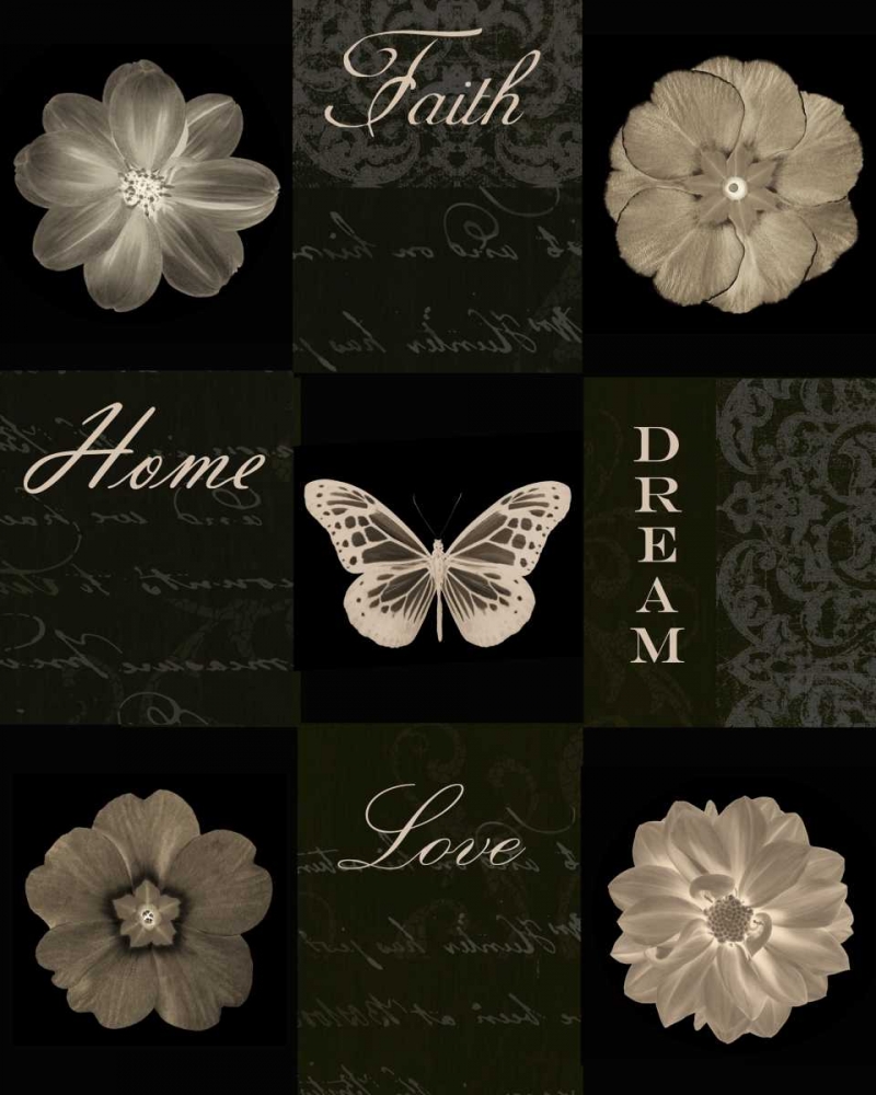 SEPIA FLORAL 9 PATCH art print by Taylor Greene for $57.95 CAD