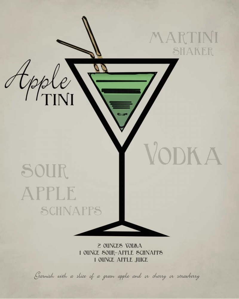 Appletini layered art print by Taylor Greene for $57.95 CAD