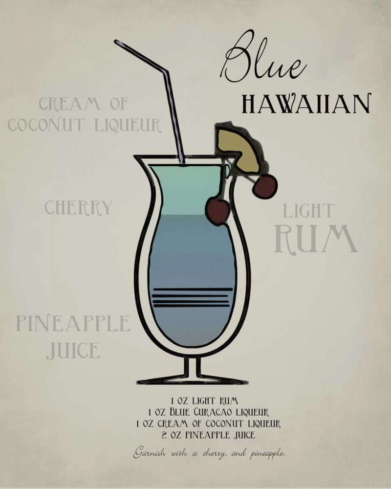 Blue Hawaiian layered art print by Taylor Greene for $57.95 CAD