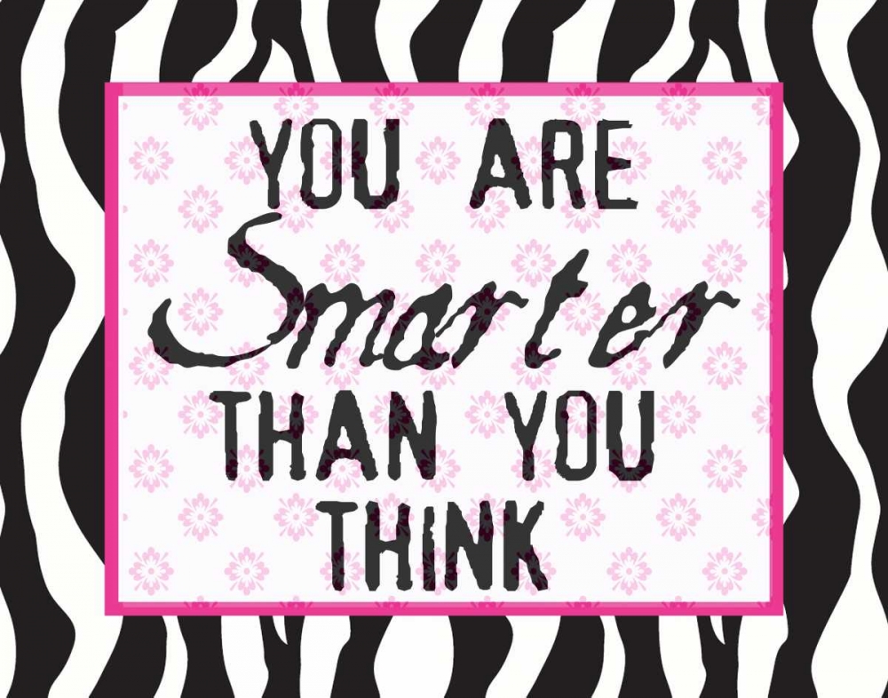 MUCH SMARTER zebra art print by Taylor Greene for $57.95 CAD