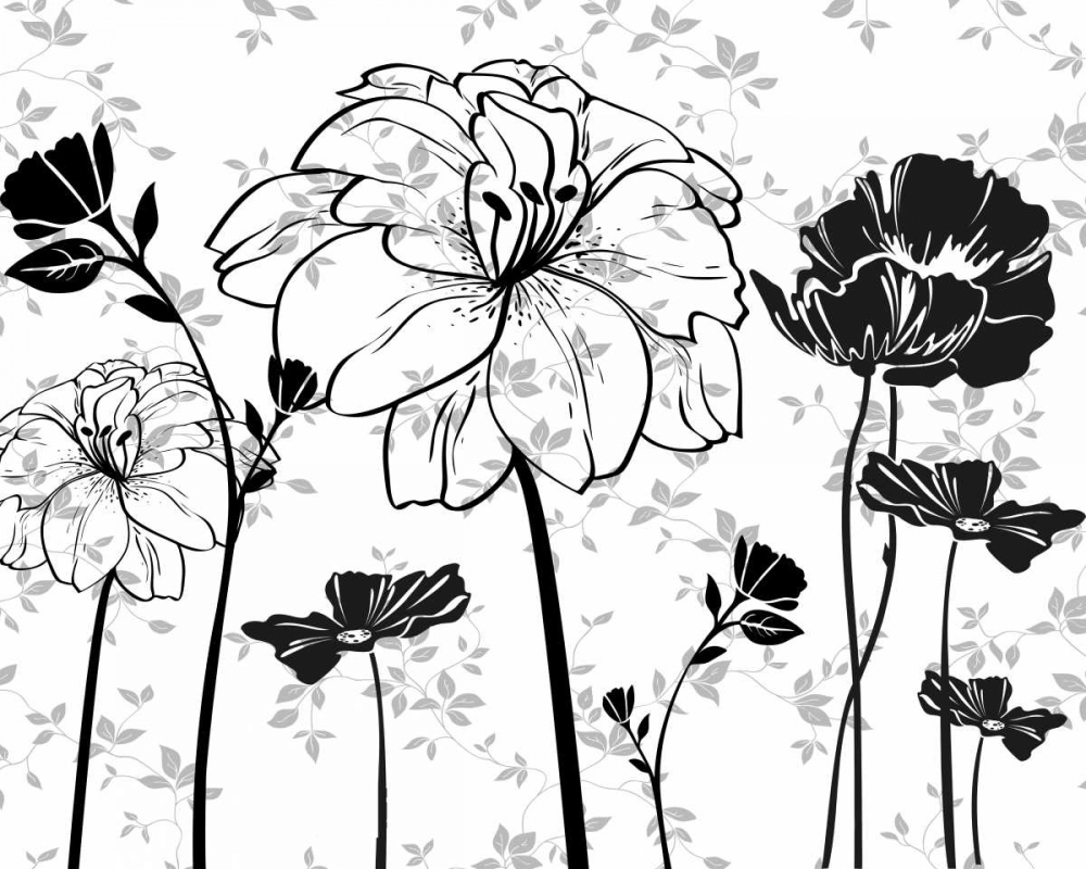 BLACK AND WHITE FLOWERS art print by Taylor Greene for $57.95 CAD