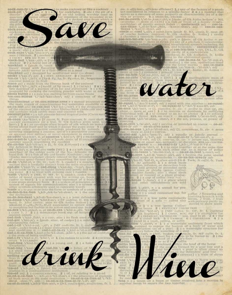 SAVE WATER art print by Taylor Greene for $57.95 CAD