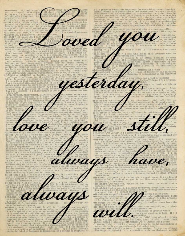 LOVED YOU art print by Taylor Greene for $57.95 CAD