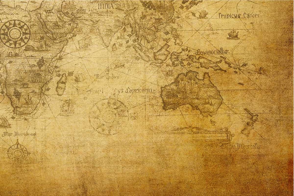 Vintage Map Indian Ocean art print by Taylor Greene for $57.95 CAD