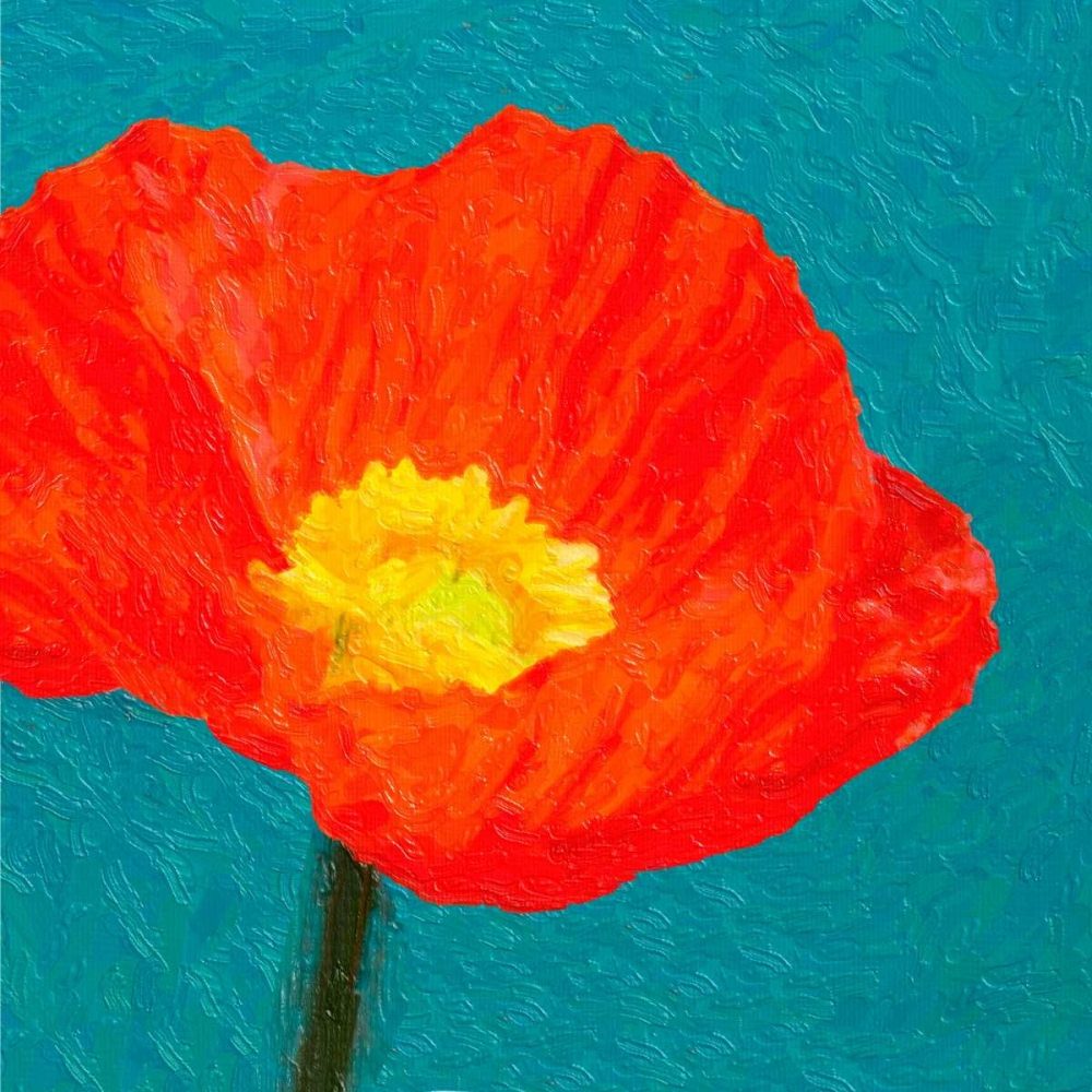 Poppies On Blue1 art print by Taylor Greene for $57.95 CAD