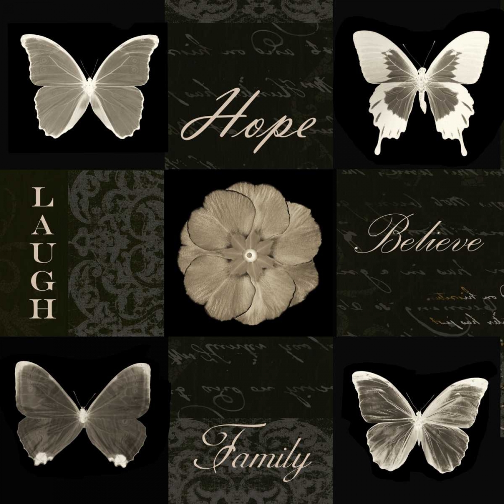 Sepia Floral 9 Patch A art print by Taylor Greene for $57.95 CAD
