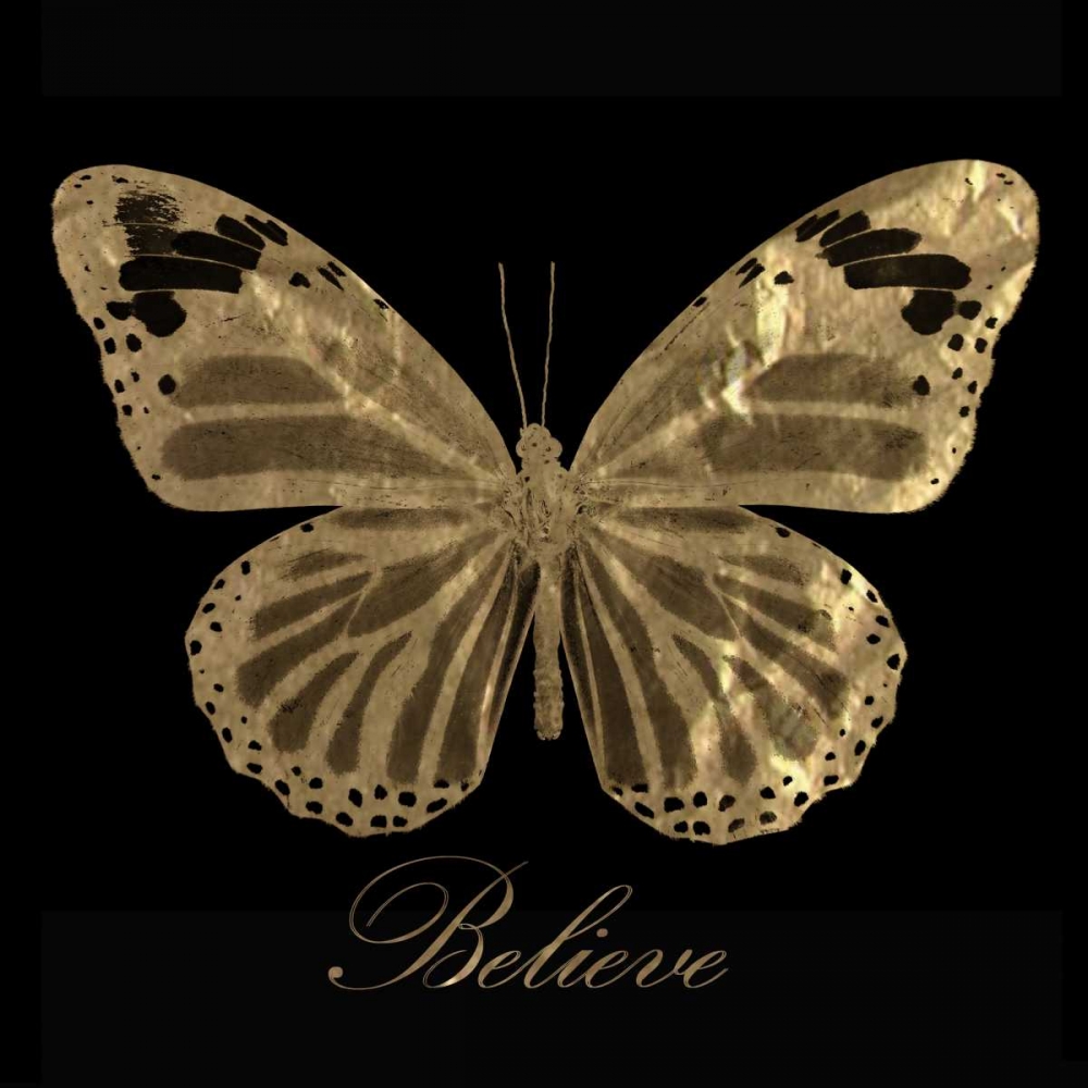 Believe Gold Butterfly art print by Taylor Greene for $57.95 CAD