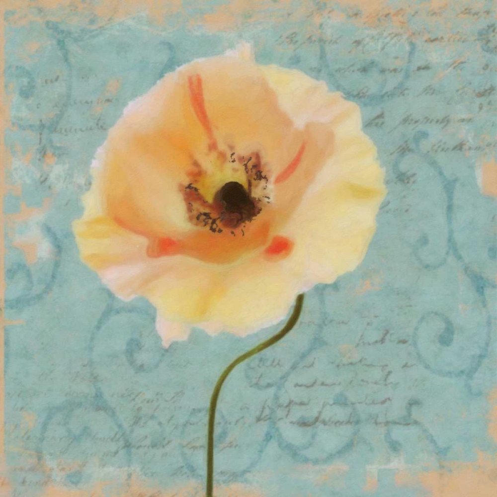 BLUE POPPY SCRIPT B1 art print by Taylor Greene for $57.95 CAD
