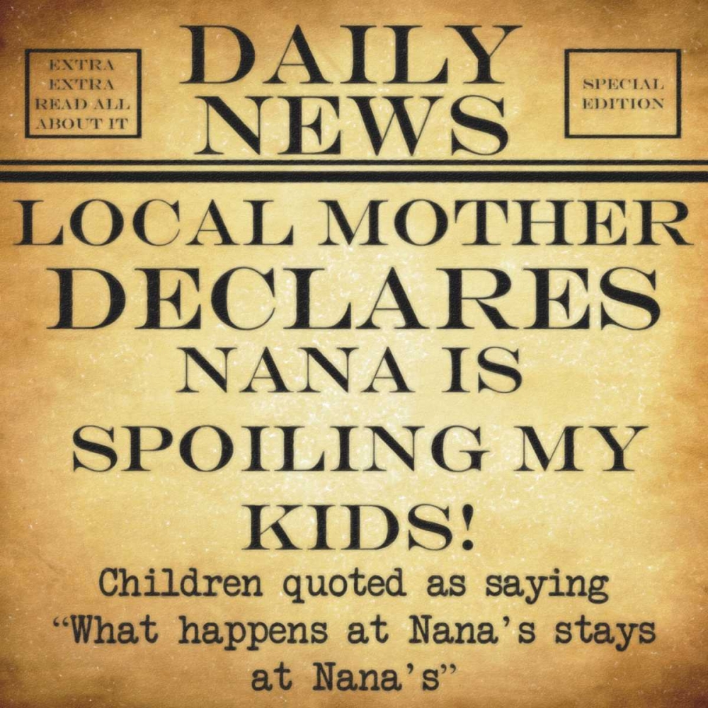 DAILY NEWS Nana art print by Taylor Greene for $57.95 CAD