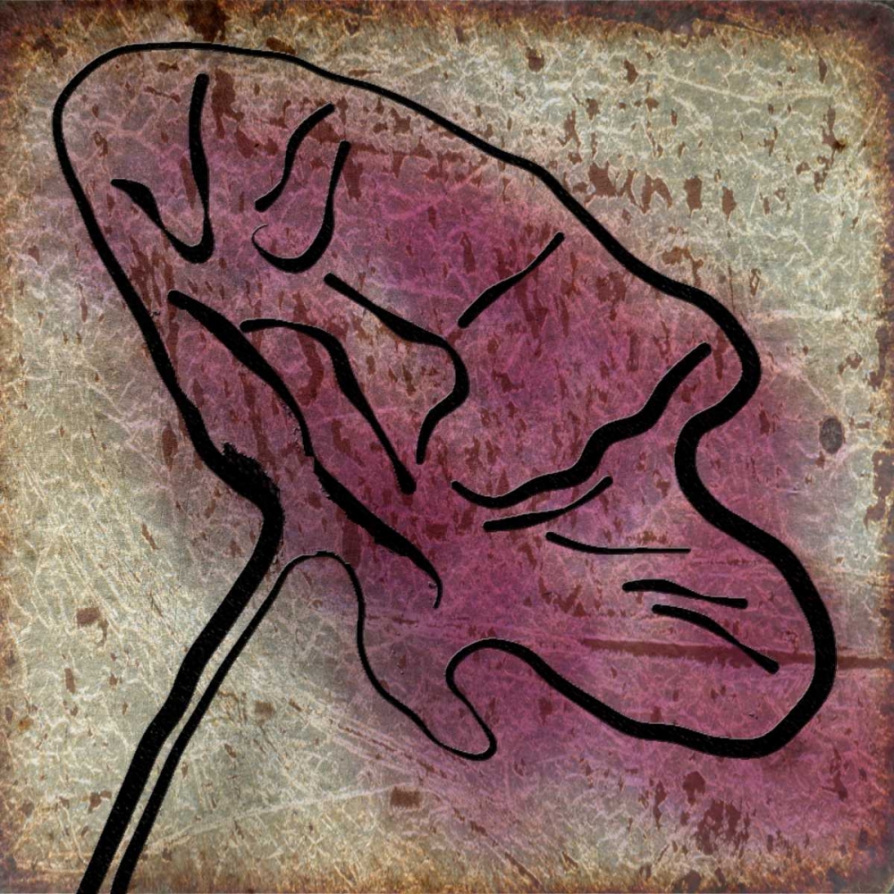 Plum Floral On Silver II art print by Taylor Greene for $57.95 CAD
