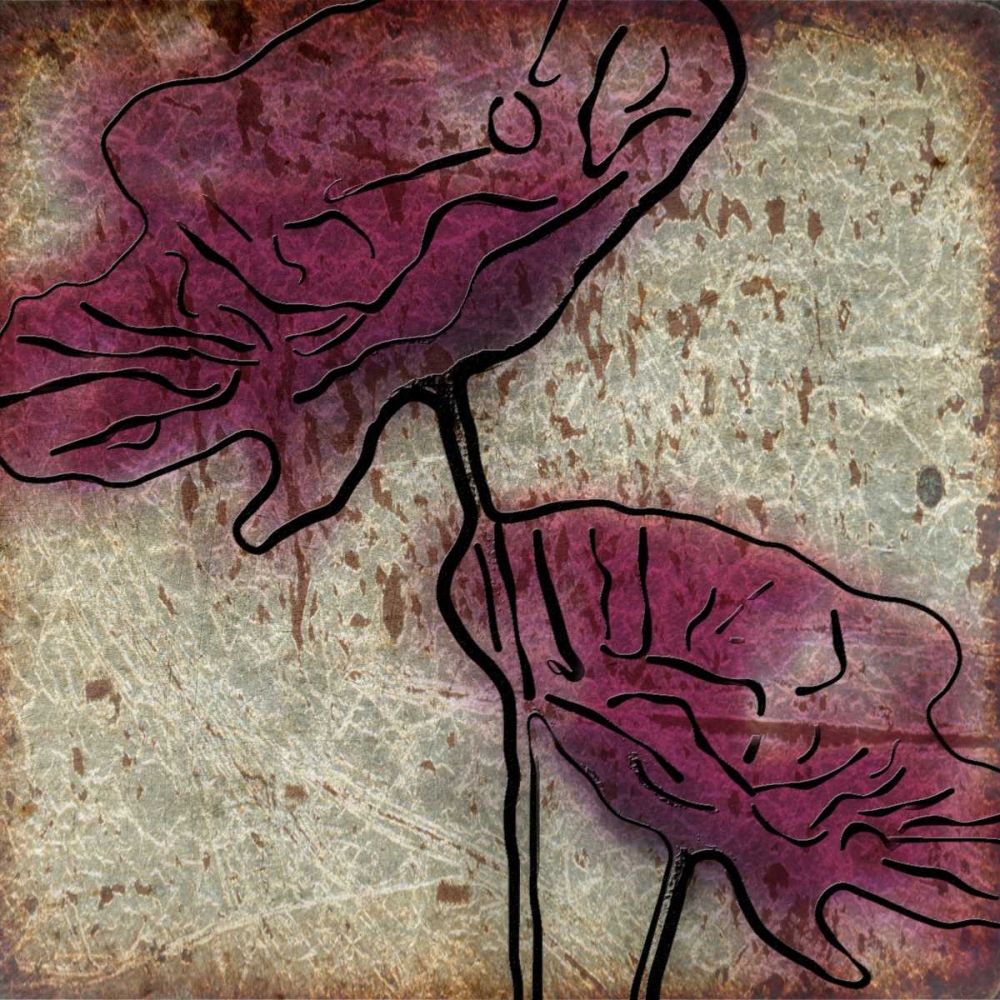 Plum Floral On Silver art print by Taylor Greene for $57.95 CAD