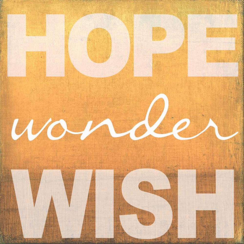 Hope Wonder Wish Orange art print by Taylor Greene for $57.95 CAD