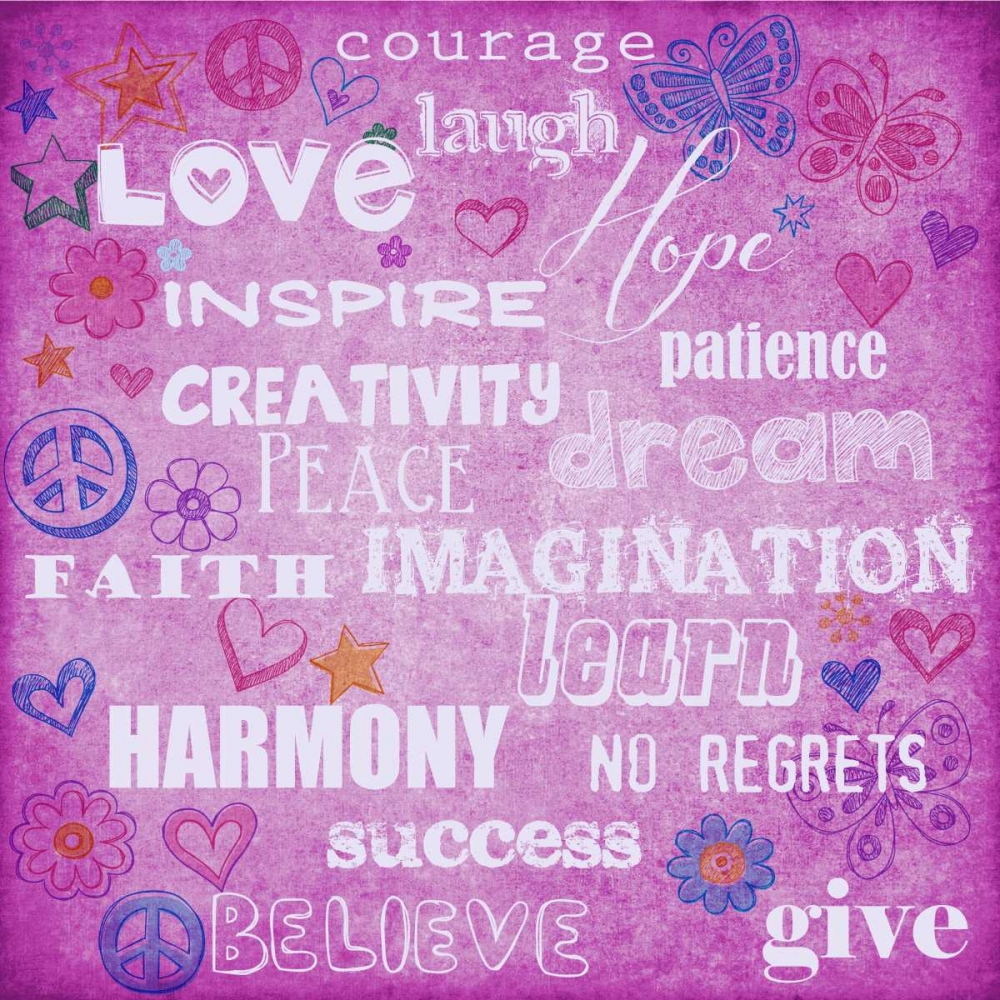 Courage Laugh Pink art print by Taylor Greene for $57.95 CAD