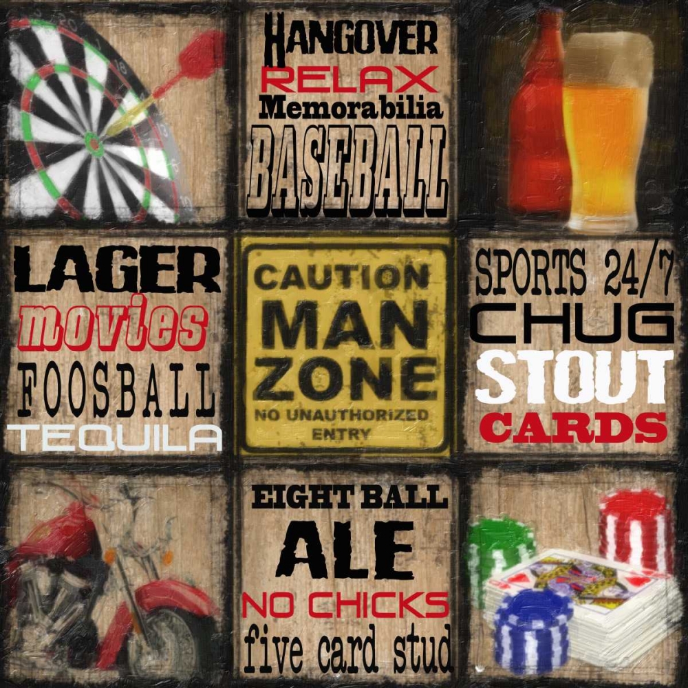 CAUTION MAN ZONE art print by Taylor Greene for $57.95 CAD