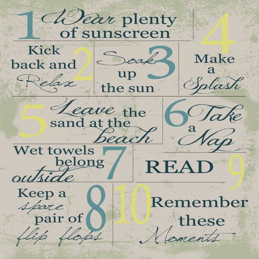 SANDY SUMMER RULES 3 art print by Taylor Greene for $57.95 CAD