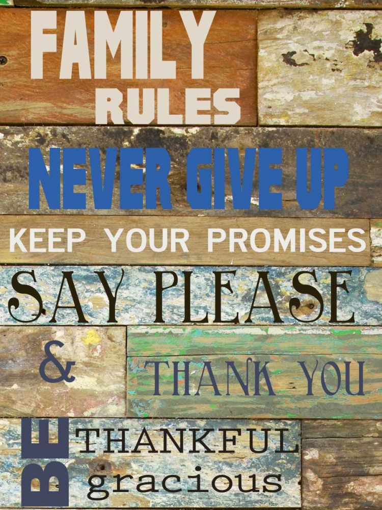 Family Rules Cools art print by Taylor Greene for $57.95 CAD