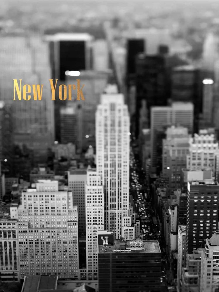 Gold NY Fifth Ave art print by Tracey Telik for $57.95 CAD