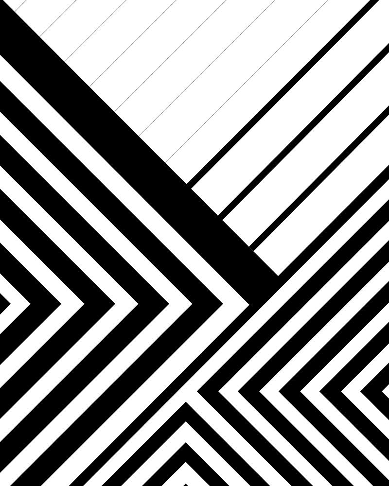BW Geo Lines 3 art print by Urban Epiphany for $57.95 CAD