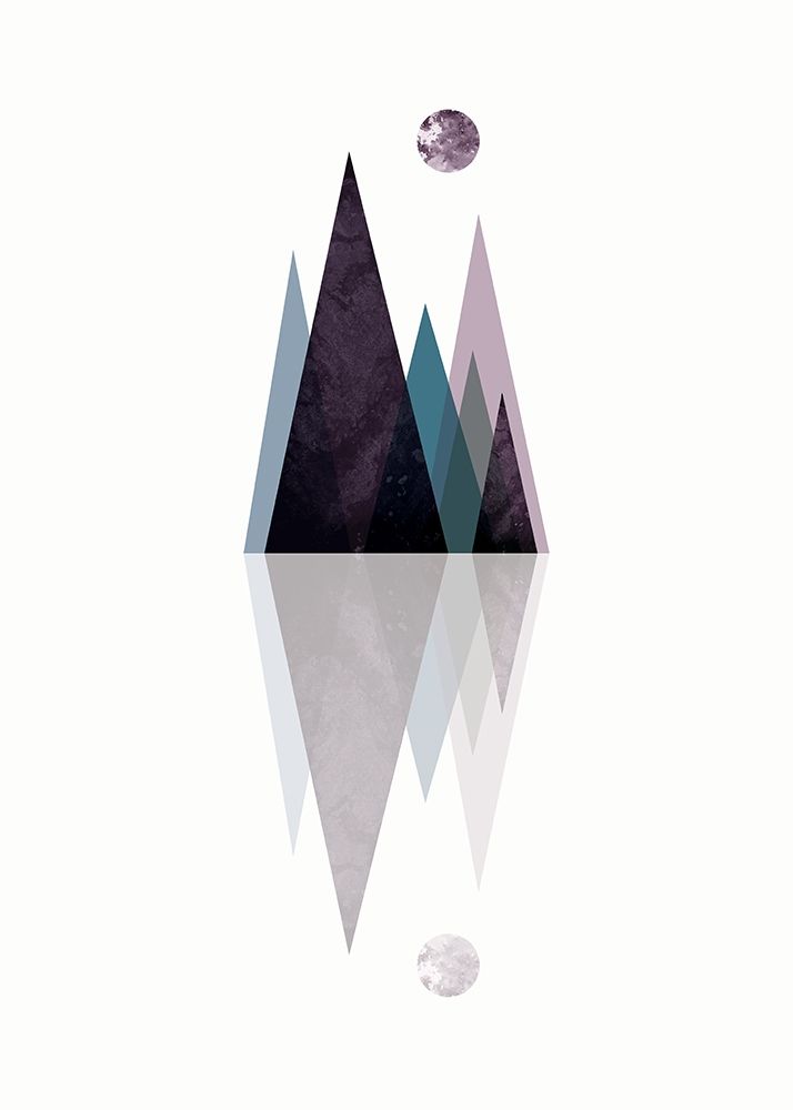 Scandi Mountains Blue 3 art print by Urban Epiphany for $57.95 CAD