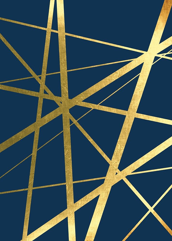 Metallic Lines Navy 1 art print by Urban Epiphany for $57.95 CAD