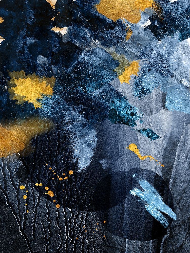 Abstract Blue and Gold art print by Urban Epiphany for $57.95 CAD