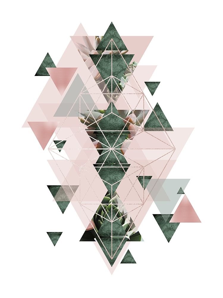 Pink Green Geometric 2 art print by Urban Epiphany for $57.95 CAD