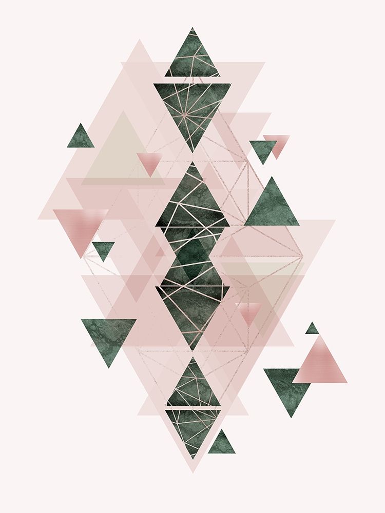 Pink Green Geometric 3 art print by Urban Epiphany for $57.95 CAD