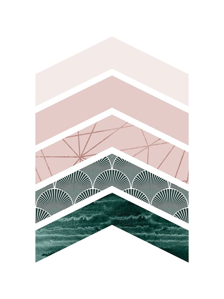 Evergreen Blush Geo 1 art print by Urban Epiphany for $57.95 CAD