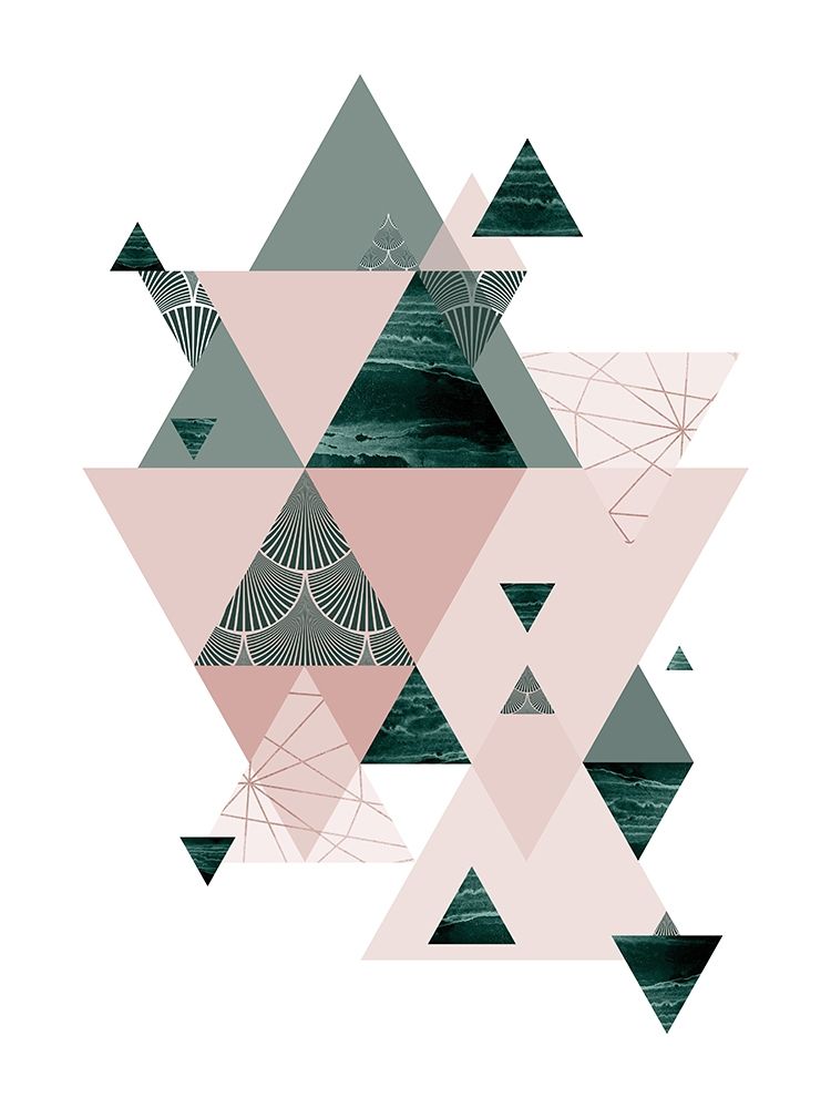 Evergreen Blush Geo 2 art print by Urban Epiphany for $57.95 CAD