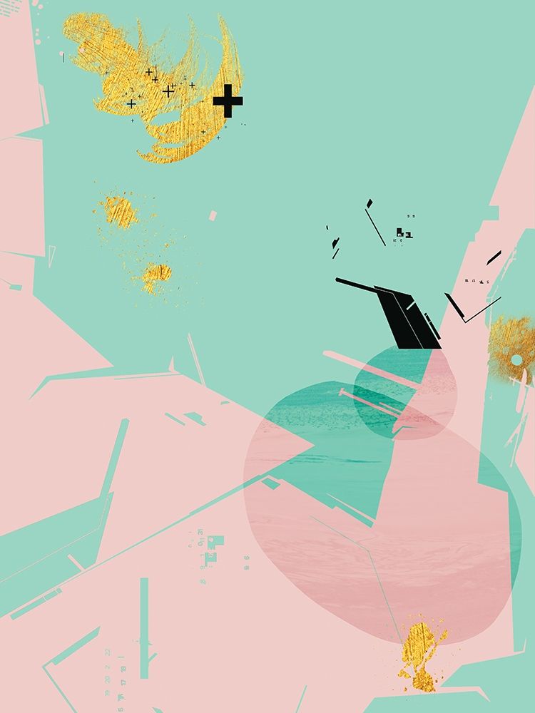 Scandi Abstract Mint Pink art print by Urban Epiphany for $57.95 CAD