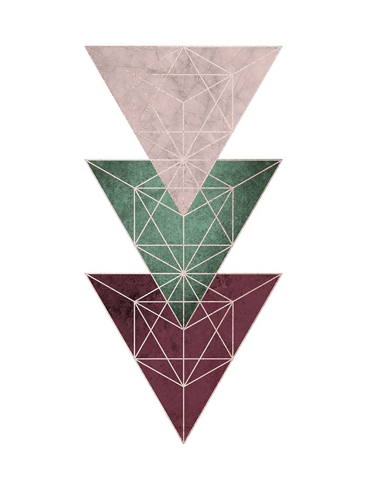 Cranberry Green Blush GEO 3 art print by Urban Epiphany for $57.95 CAD