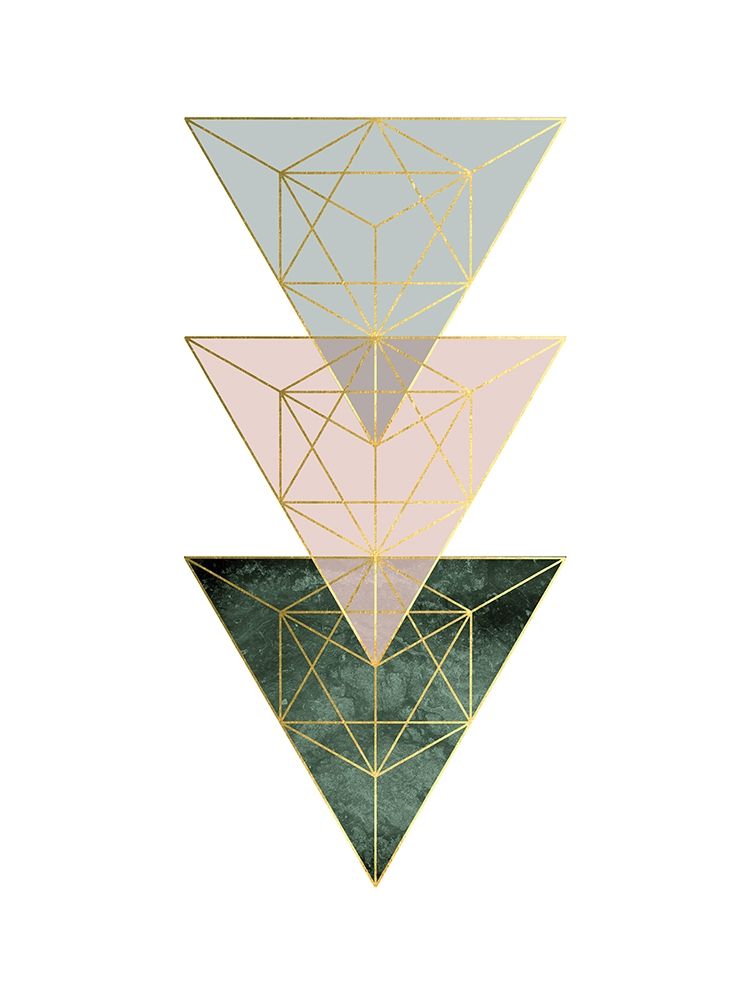 Pink Green Geo 2 art print by Urban Epiphany for $57.95 CAD