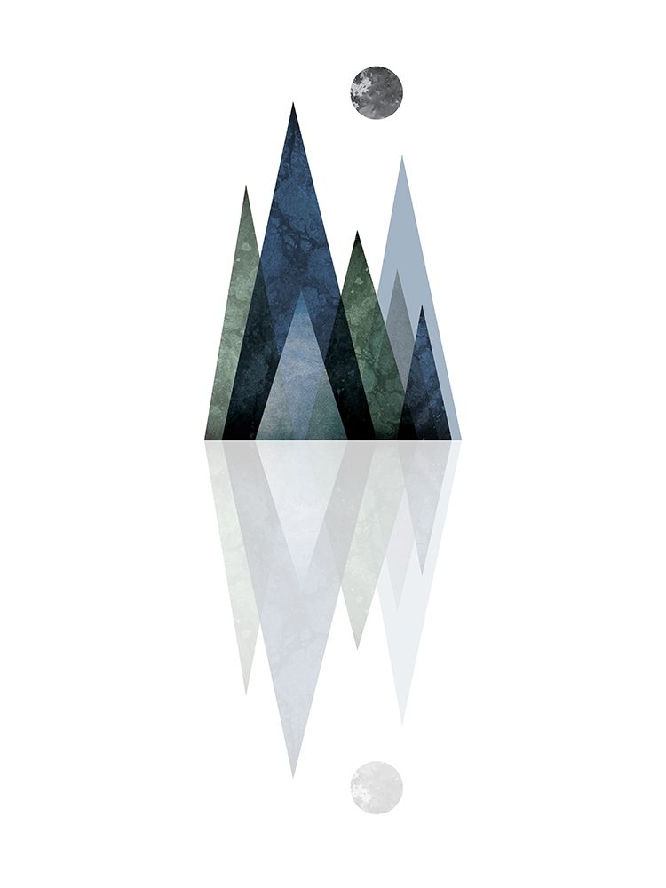 Scandi Blue Hunter Mountains 3 art print by Urban Epiphany for $57.95 CAD