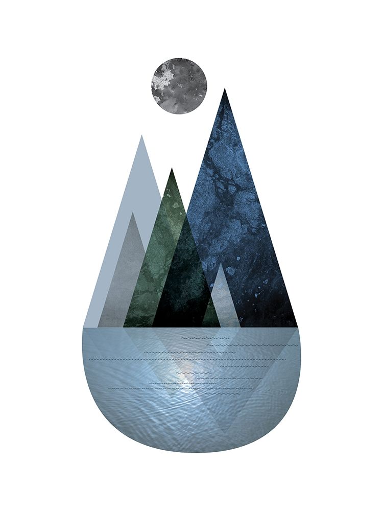 Scandi Blue Hunter Mountains 4 art print by Urban Epiphany for $57.95 CAD