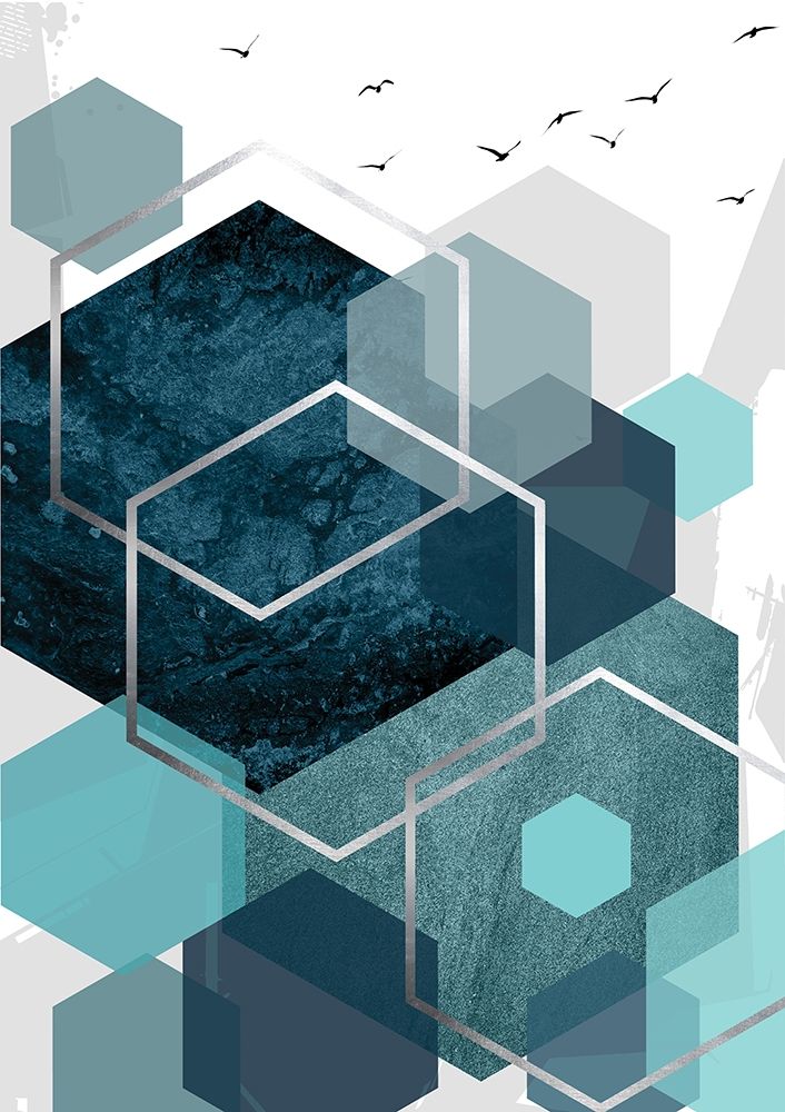 Aqua Abstract 1 art print by Urban Epiphany for $57.95 CAD