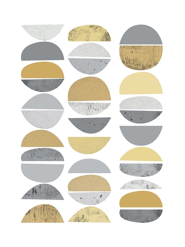 Mid Century Flora Tones Yellow Grey 2 art print by Urban Epiphany for $57.95 CAD