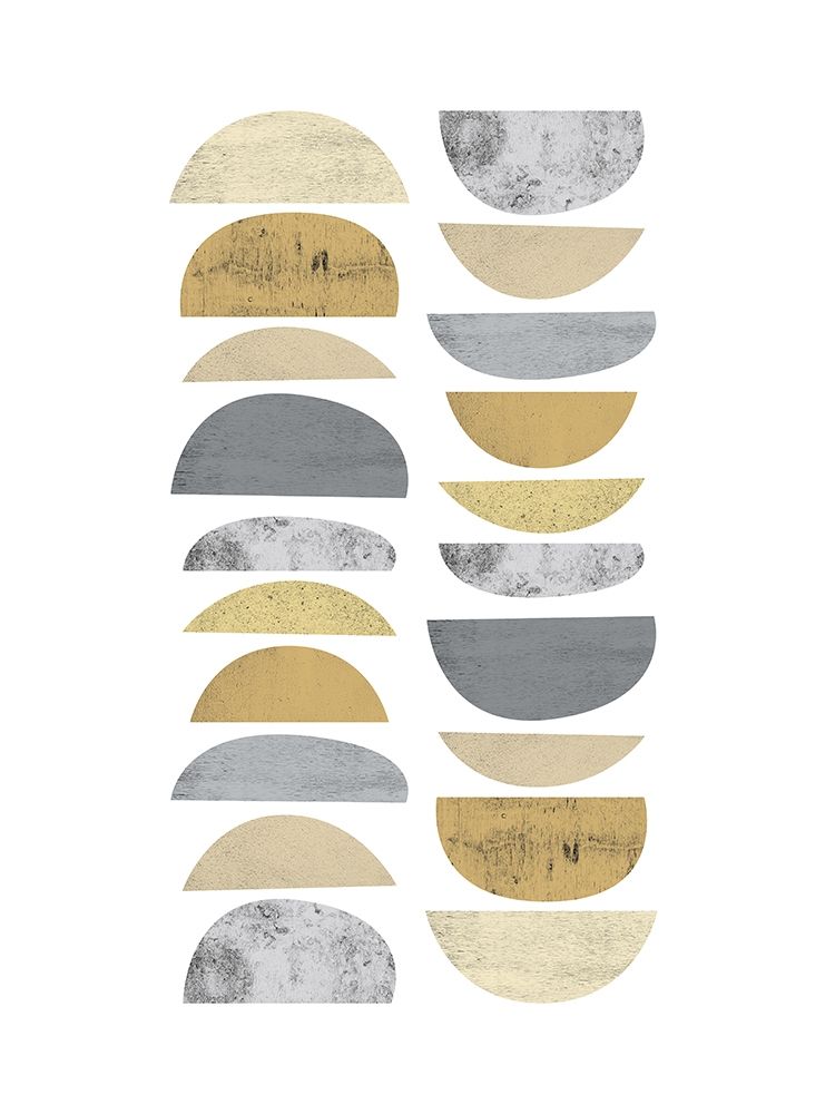 Mid Century Flora Tones Yellow Grey 4 art print by Urban Epiphany for $57.95 CAD