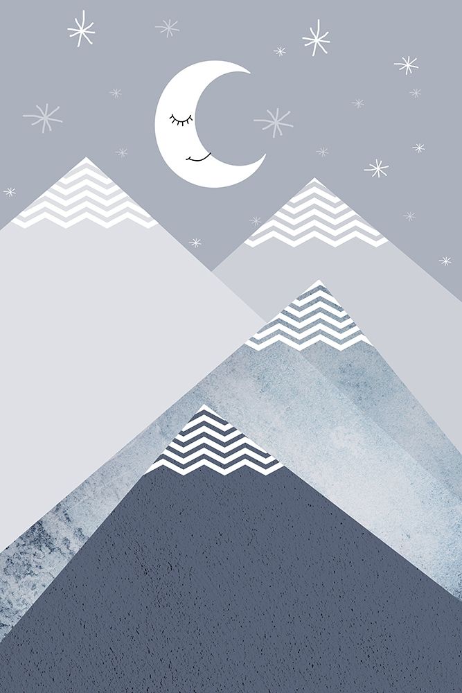 Navy Mountains 2 art print by Urban Epiphany for $57.95 CAD