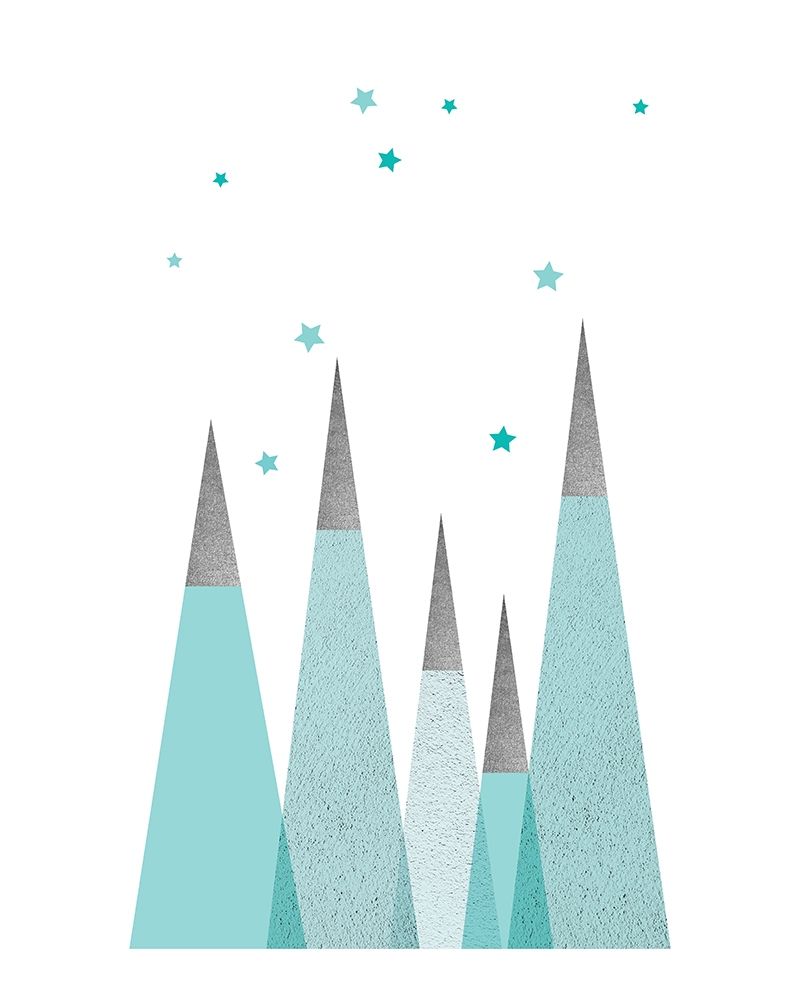 Teal Mountains 1 art print by Urban Epiphany for $57.95 CAD