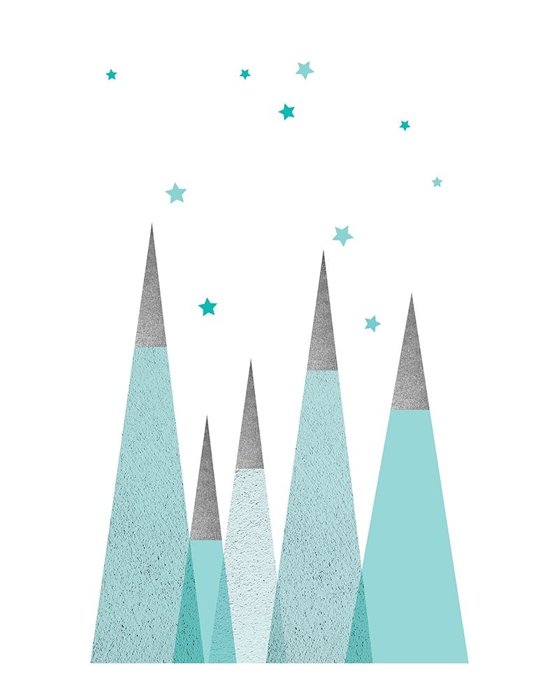 Teal Mountains 3 art print by Urban Epiphany for $57.95 CAD